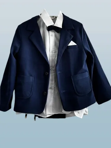 Svečani Teget Set "Royal Blue" – Četverodijelni Komplet sa Sakoom